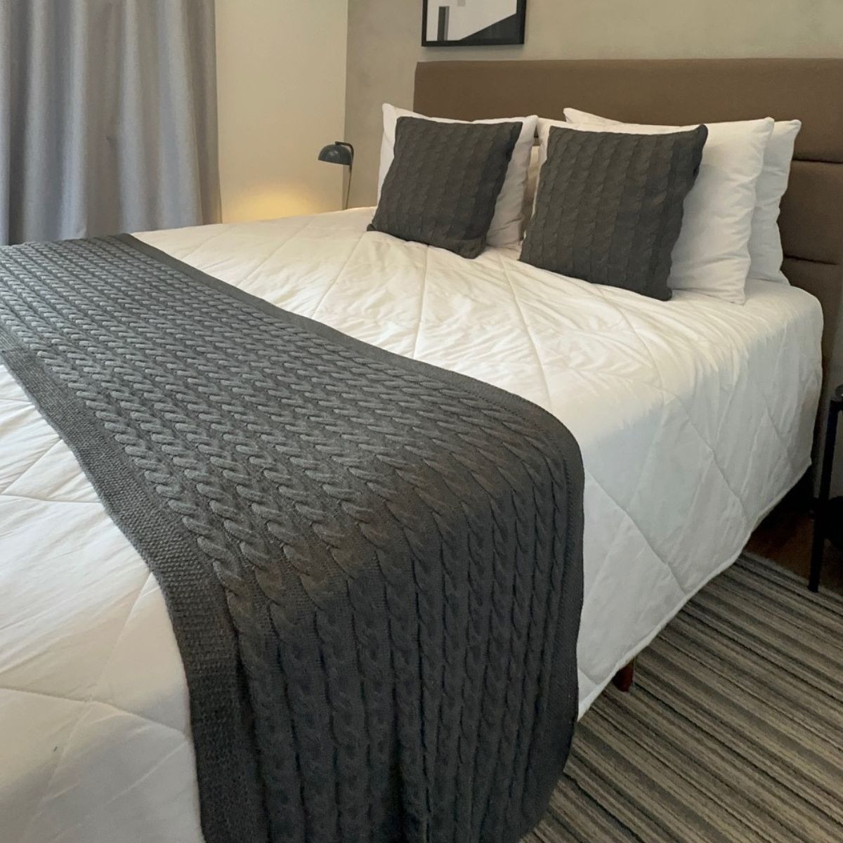 Kit Cama Casal Trança Tiradentes 180x60 cm