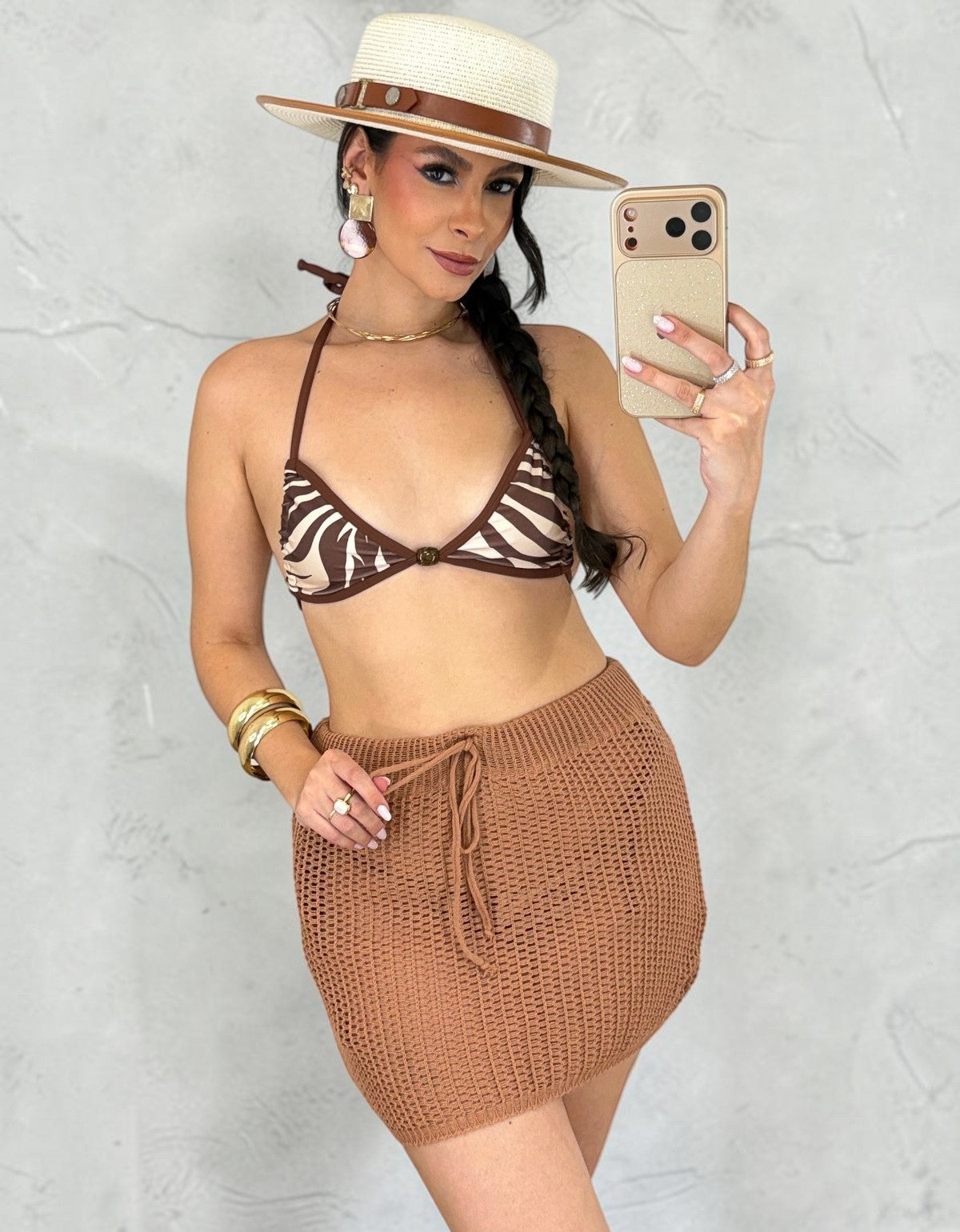 Saia Saída de Praia Feminina Tricô