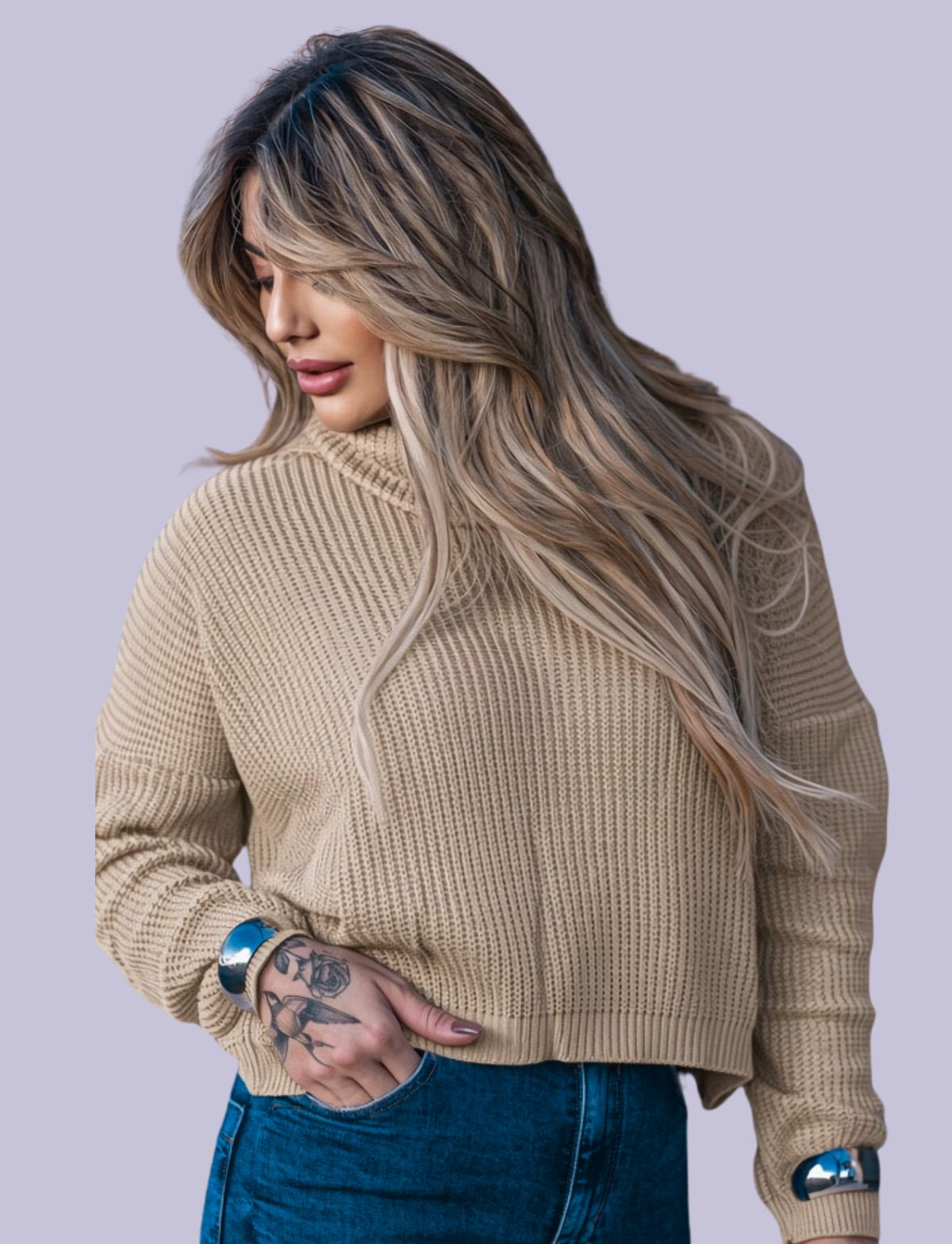 Blusa Feminina Elegante Gola Boba