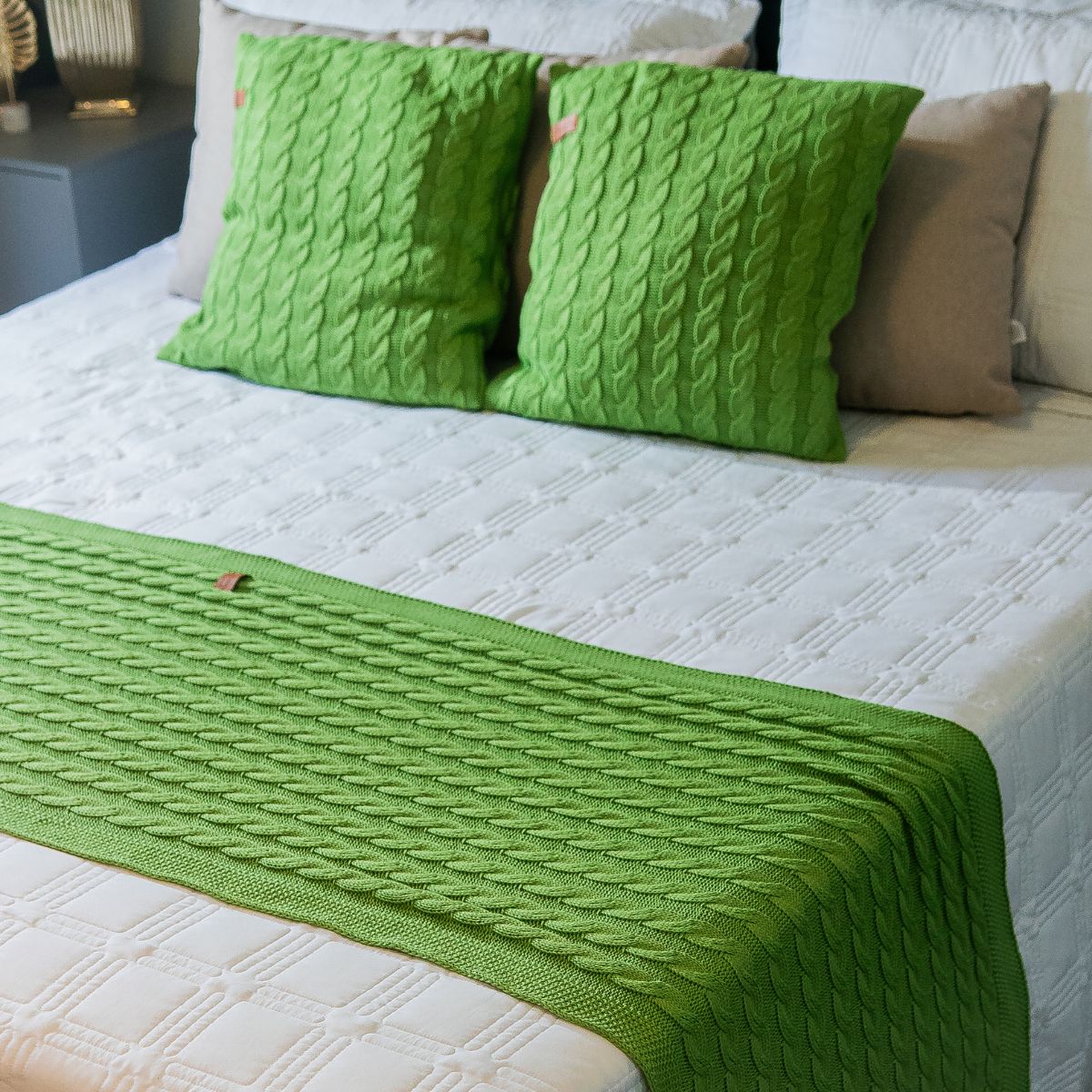 Kit Cama King Trança Tiradentes 260x60 cm