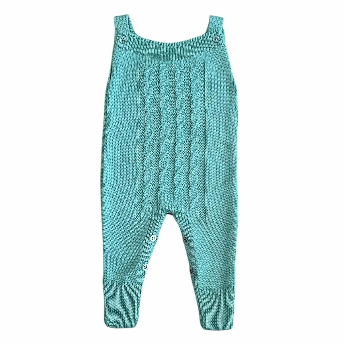 Jardineira Bebê Tricot Macacão Infantil Menina