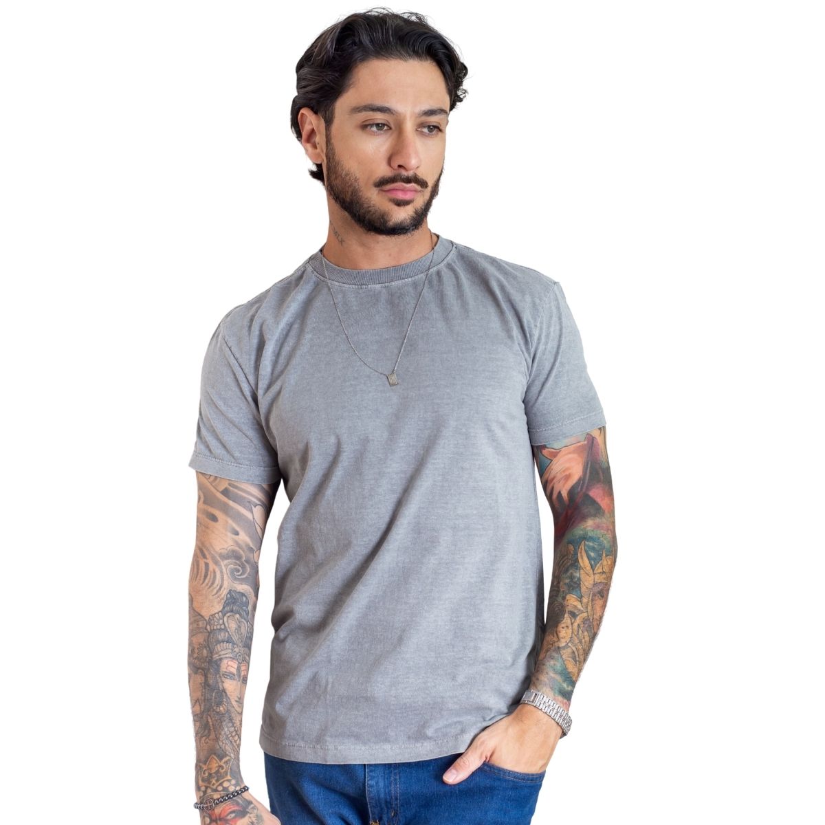 Camiseta Masculina Básica Algodão