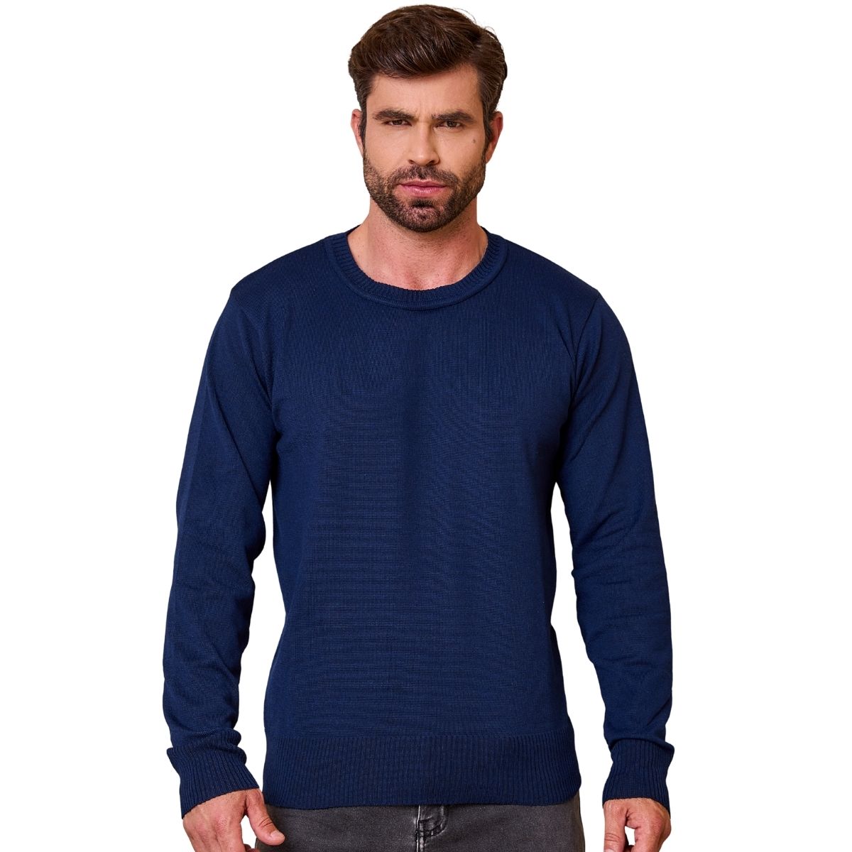 Blusa De Frio Masculina De Tricô Suéter Masculino