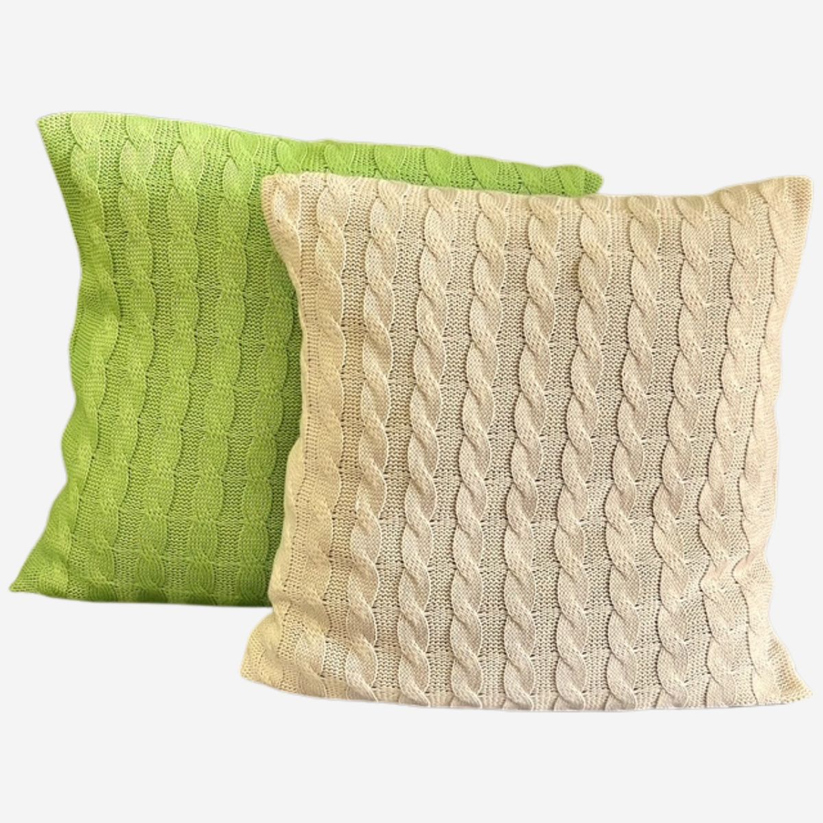 Kit 2 Capas Almofada De Tricô 45x45 BA1019