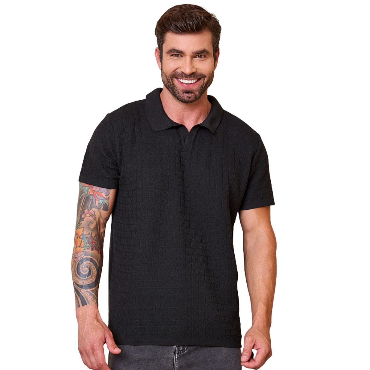 Camiseta Masculina Polo Tricô