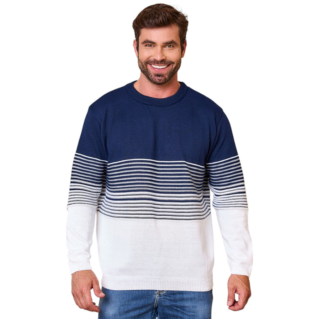 Blusa de Frio Masculina Degrade Gola Careca