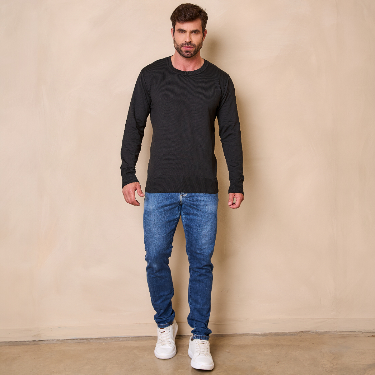 Suéter Masculino Tricot Casual Manga Longa