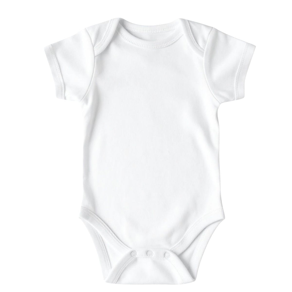 Body Bebê Branco 100% Algodão Manga Curta