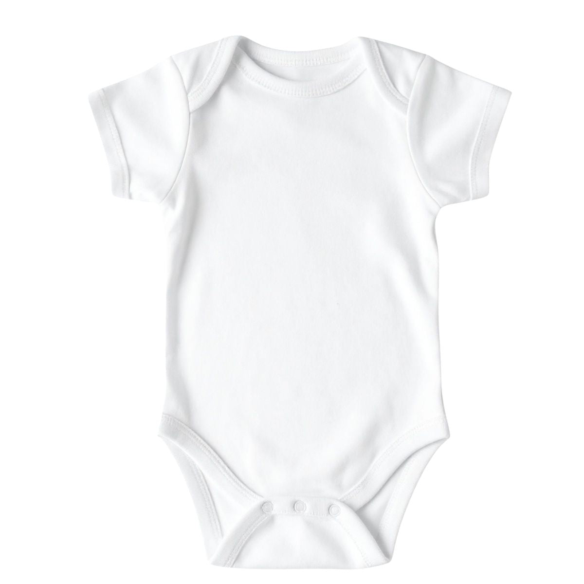 Body Bebê Branco 100% Algodão Manga Curta