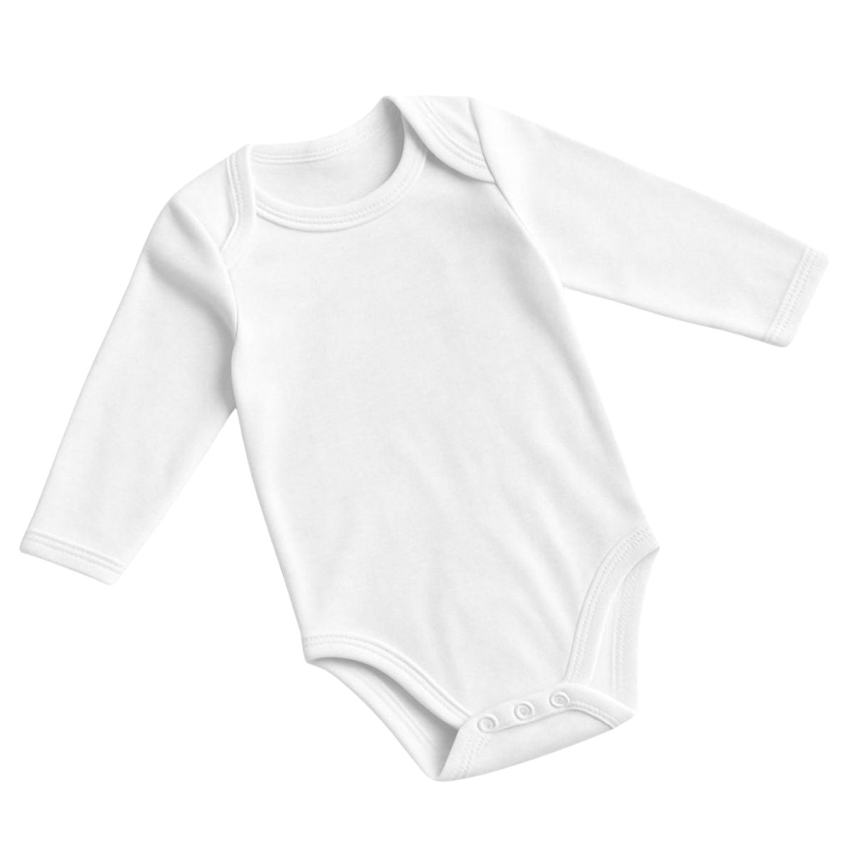 Body Bebe Branco 100% Algodão Manga Longa