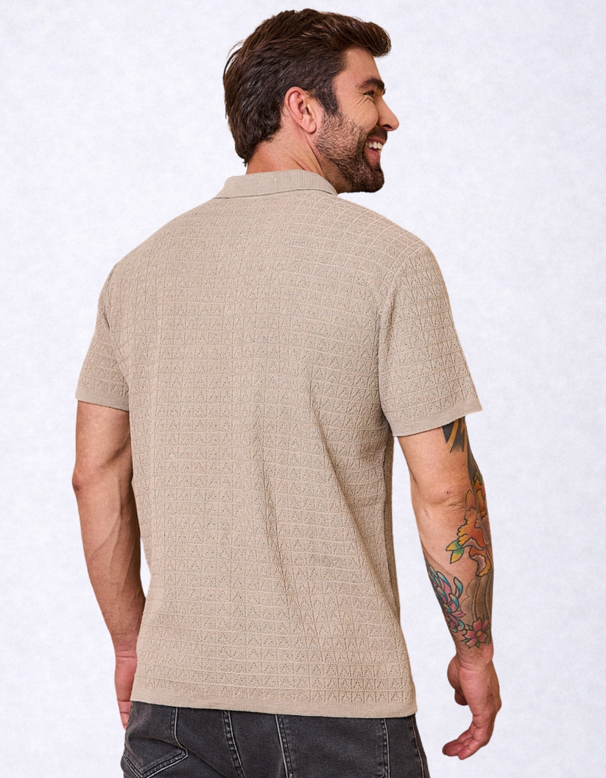 Camisa Masculina Polo Texturizada  Premium