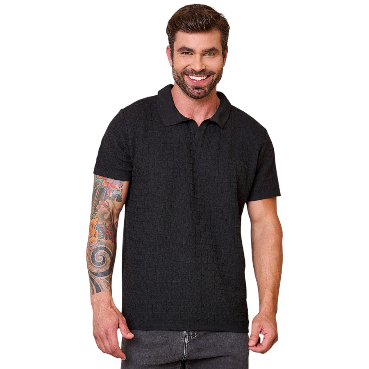 Camiseta Masculina Polo Tricô