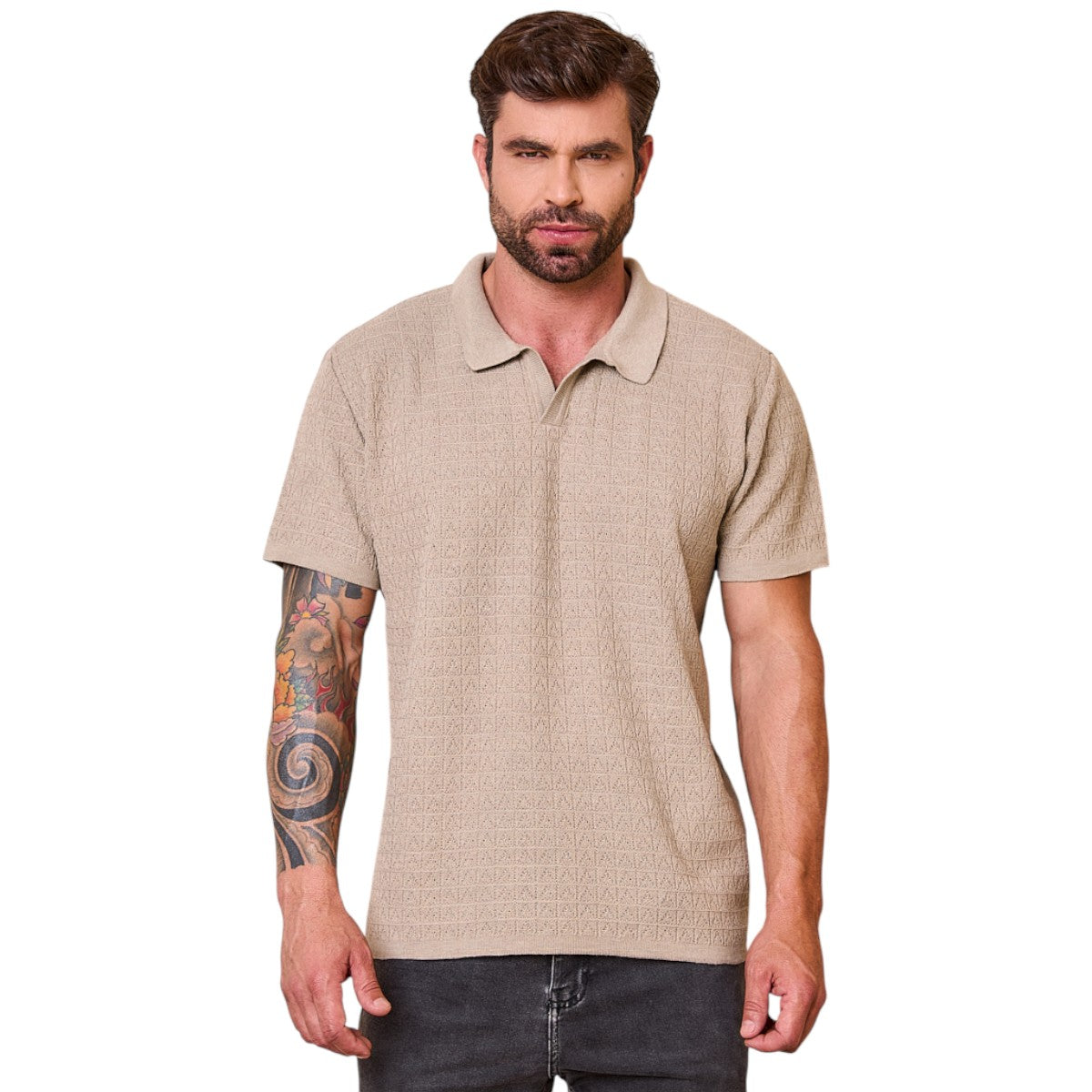 Camiseta Masculina Polo Tricô