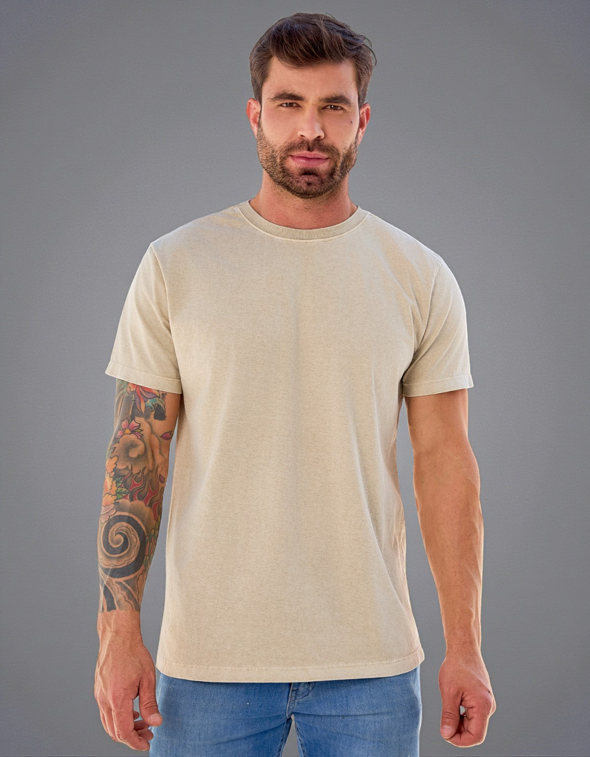 Camiseta Masculina Básica Algodão Estonada