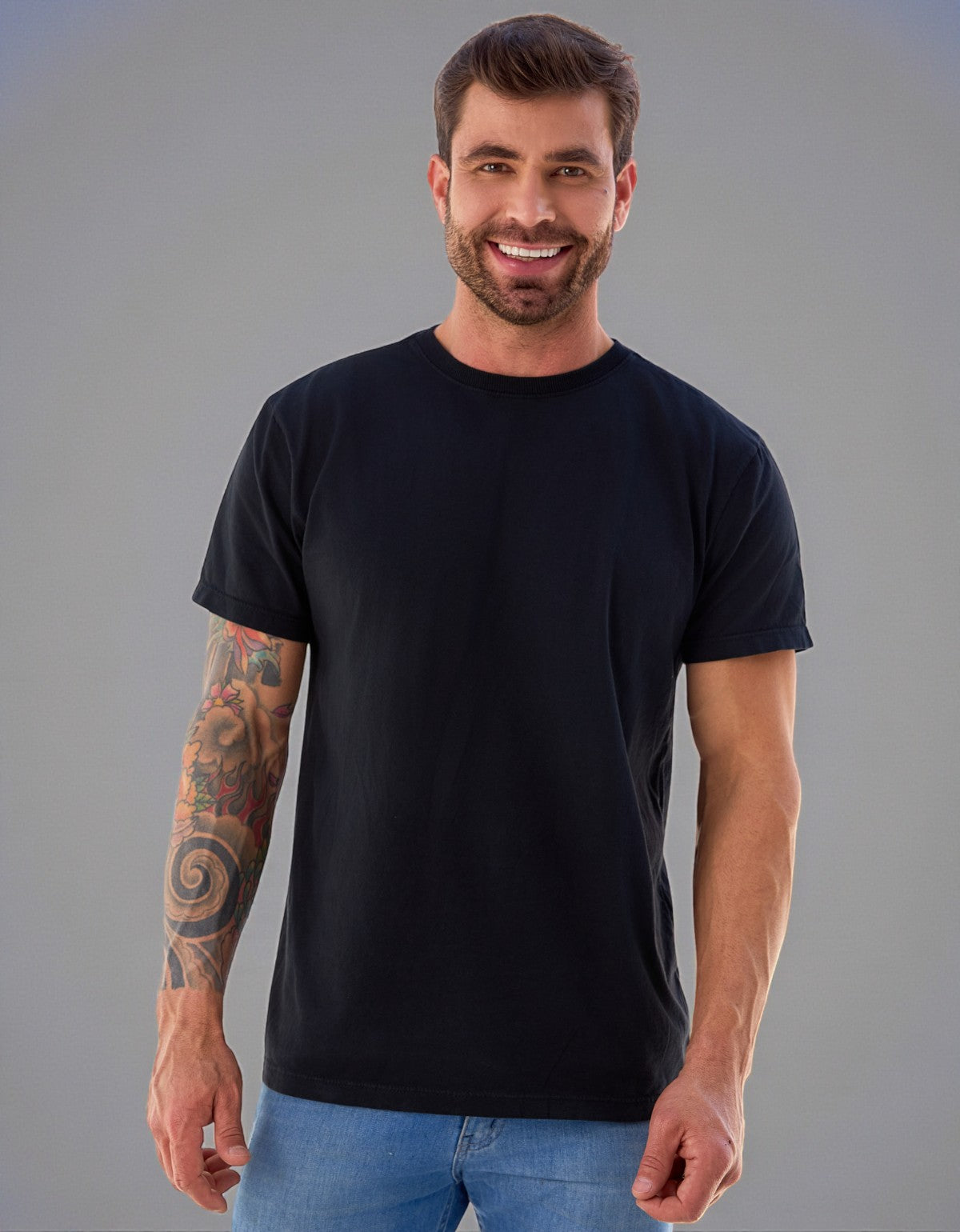 Camiseta Masculina Básica Algodão Estonada
