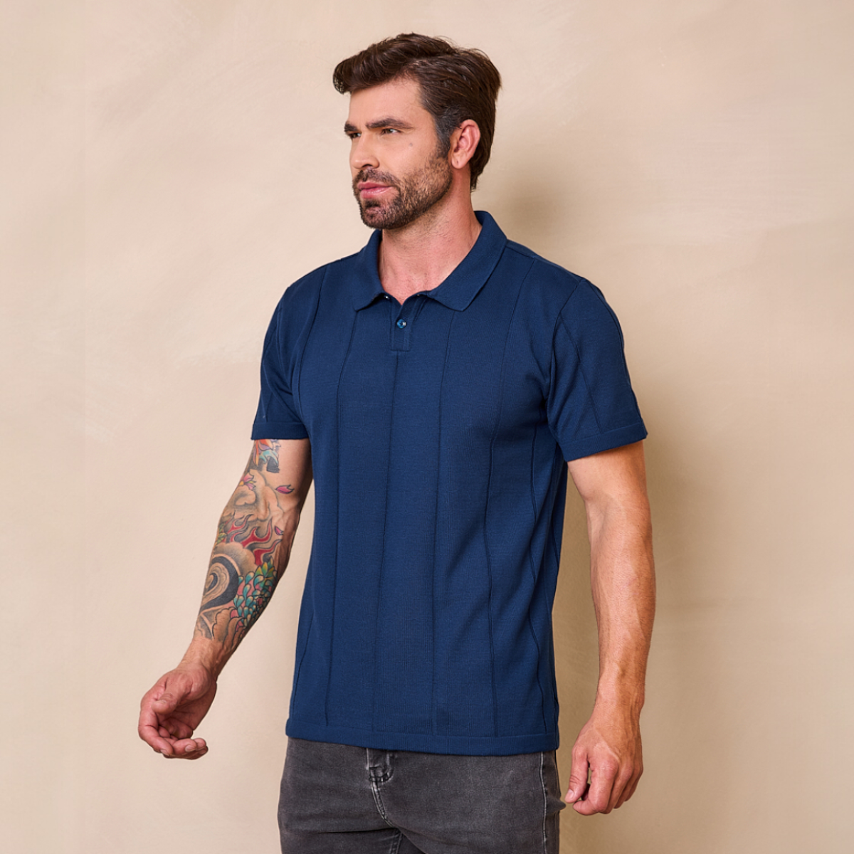 Camisa Masculina Polo Tricô Links