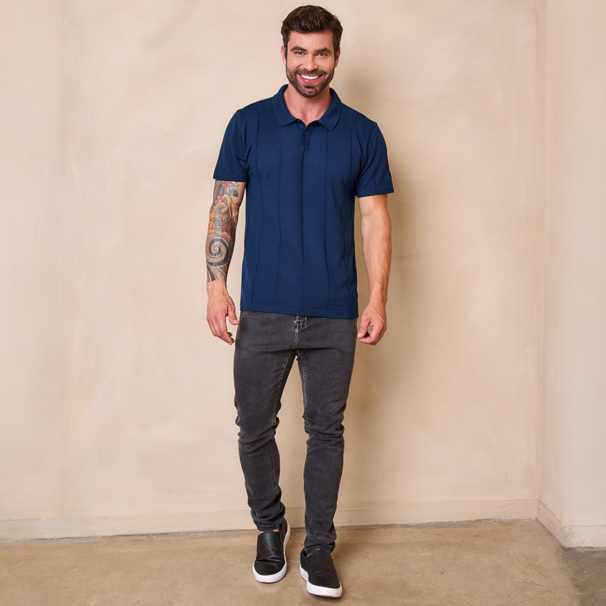 Camisa Masculina Polo Tricô Links