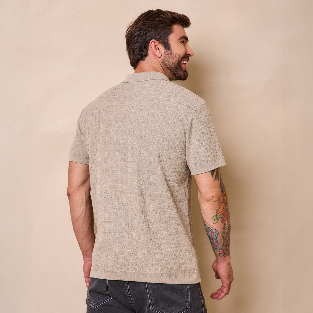 Camiseta Masculina Polo Tricô