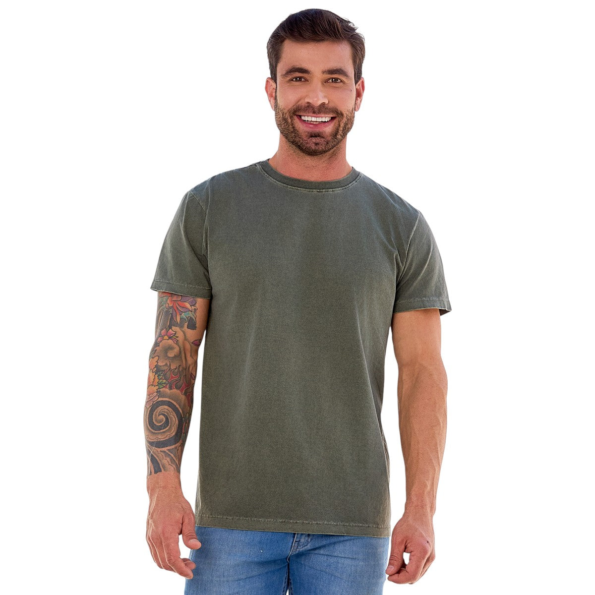 Camiseta Masculina Básica Algodão Estonada