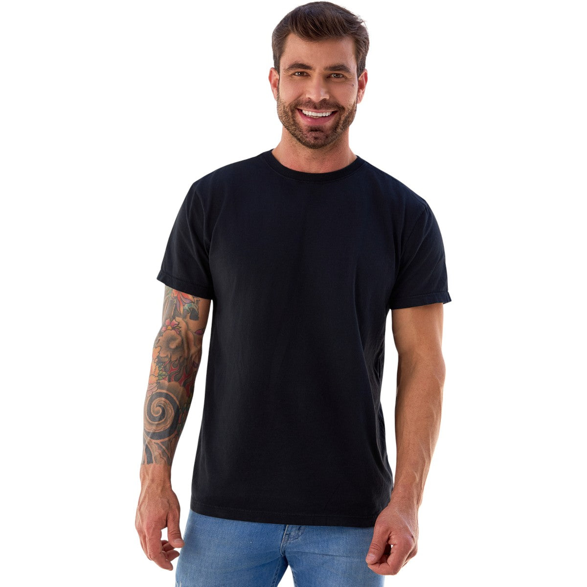 Camiseta Masculina Básica Algodão Estonada