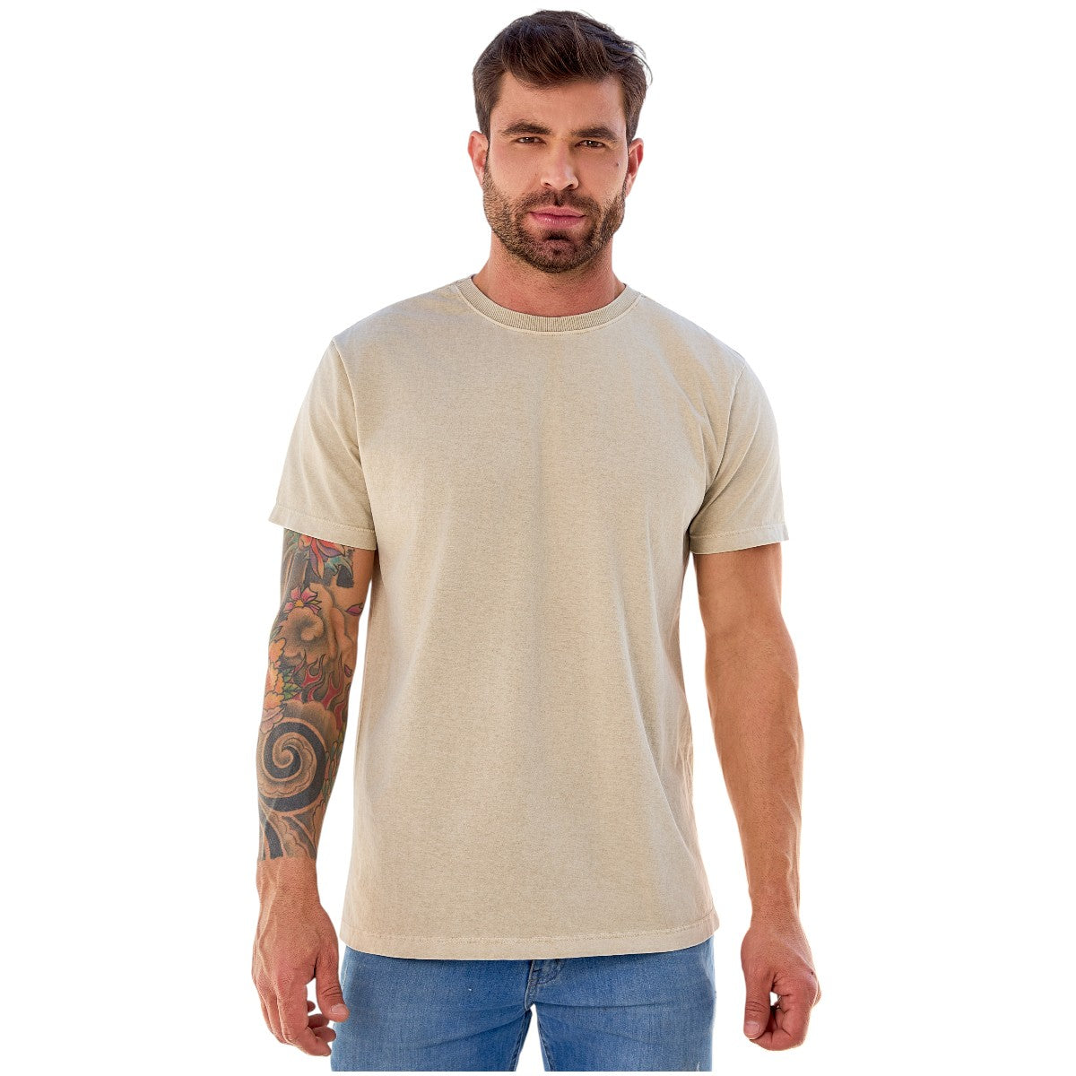 Camiseta Masculina Básica Algodão Estonada