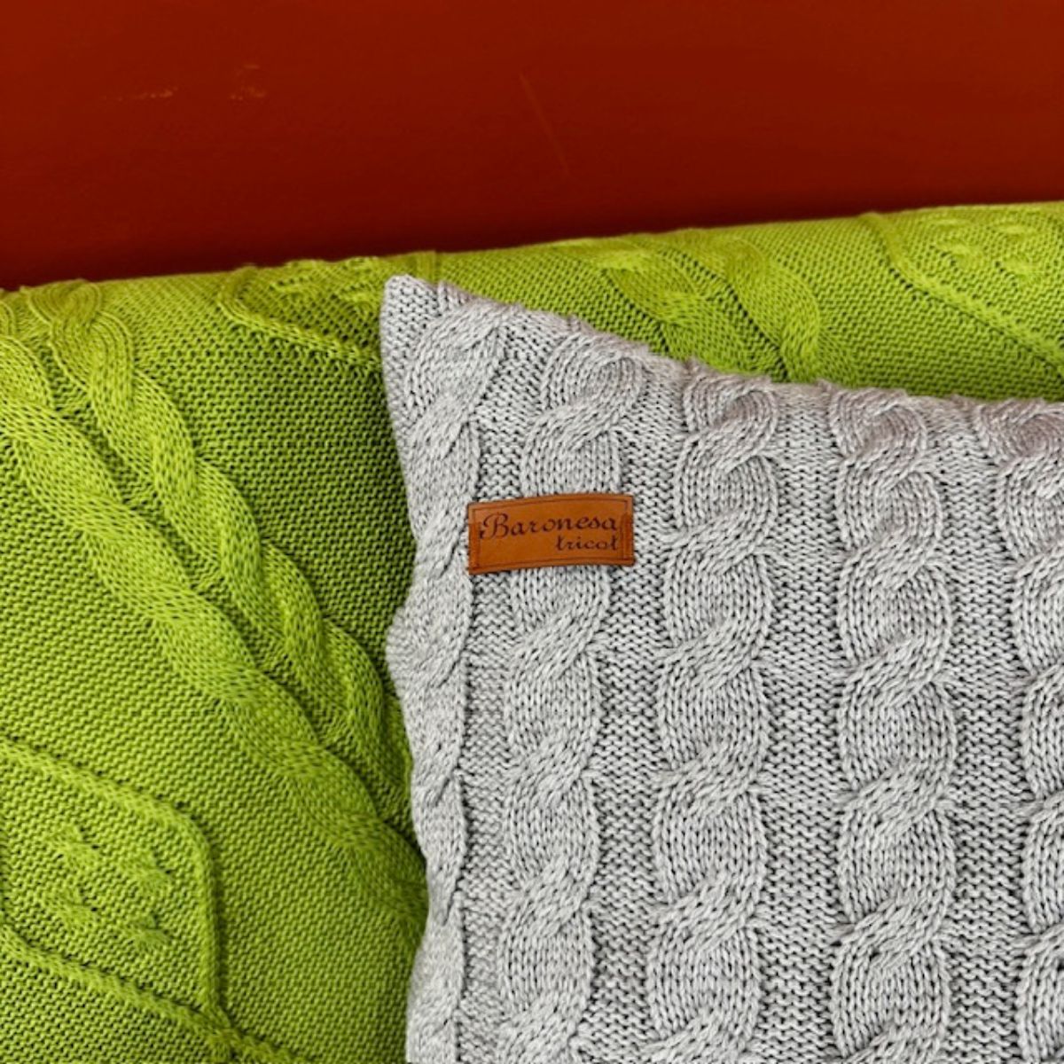 Capa de Almofada Tricô Decorativa 45x45 Luxo Trança