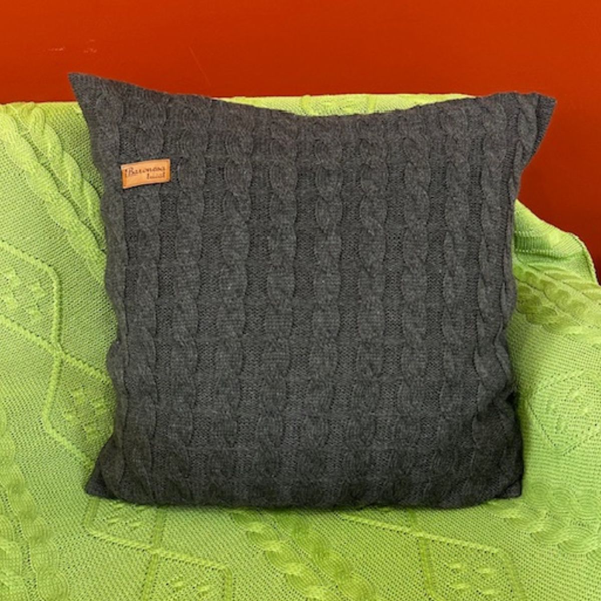 Capa de Almofada Tricô Decorativa 45x45 Luxo Trança