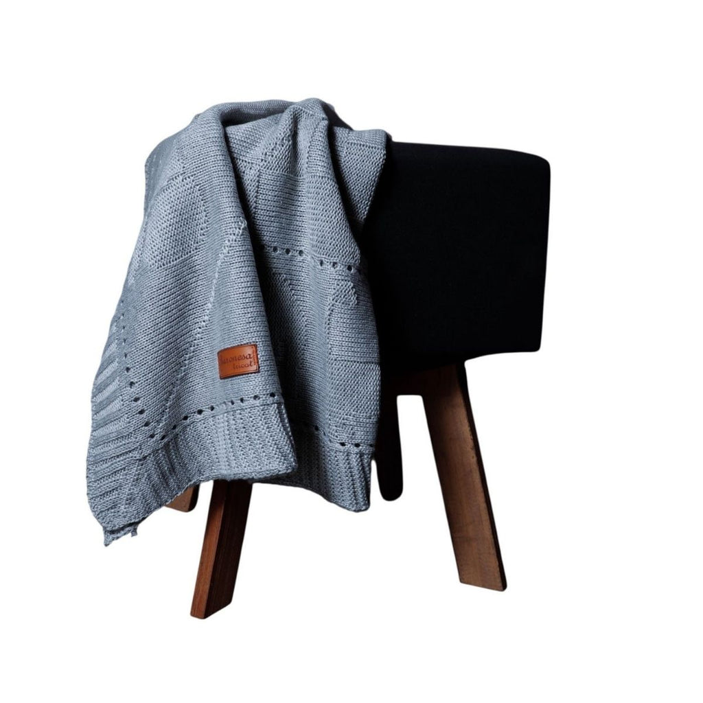 Mantinha de Tricô Bebê Conforto Bichinho