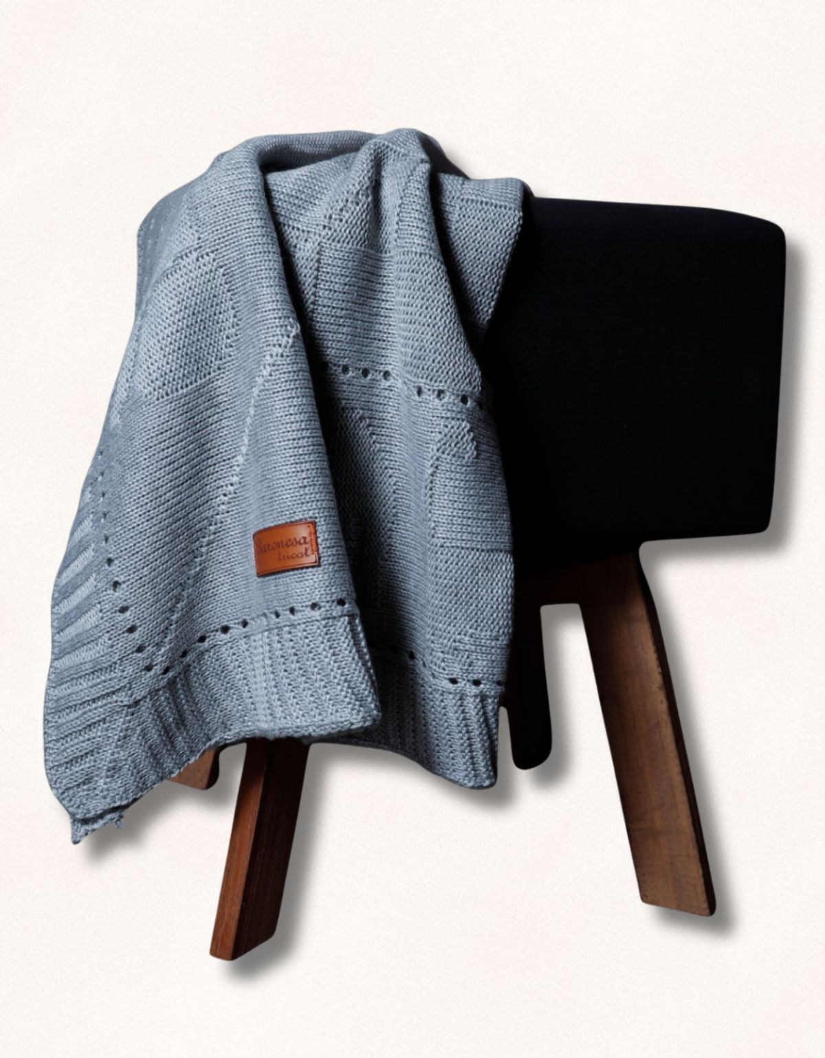 Mantinha de Tricô Bebê Conforto Bichinho