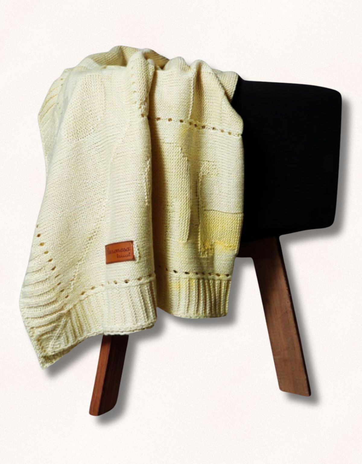 Mantinha de Tricô Bebê Conforto Bichinho