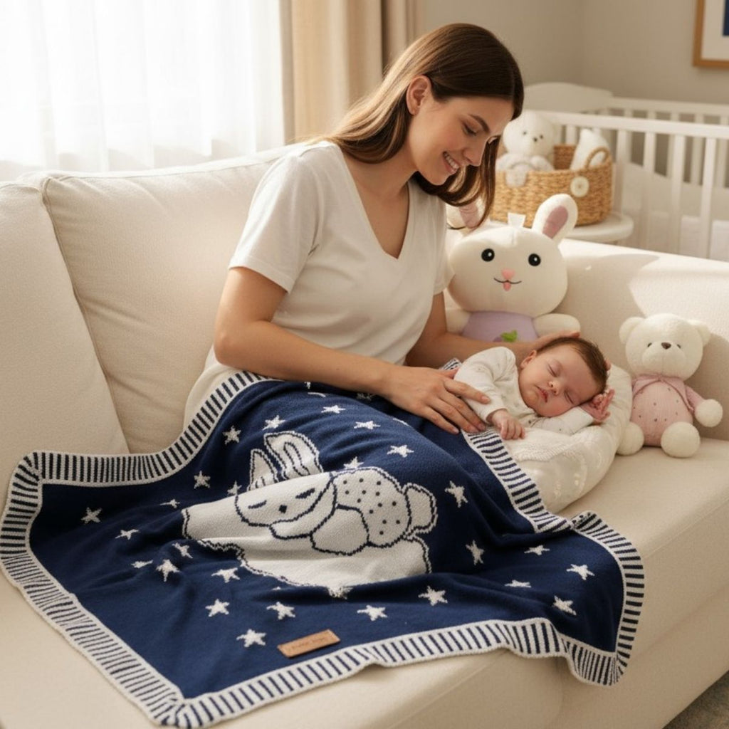 Manta Cobertor Bebê Nana Neném Jacard