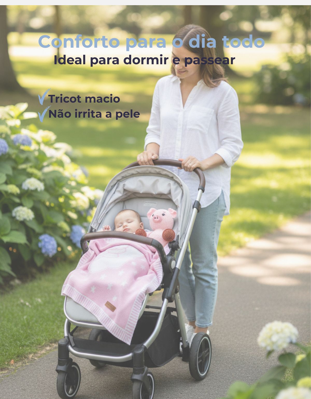 Manta Cobertor de Bebê Nana Neném Jacard