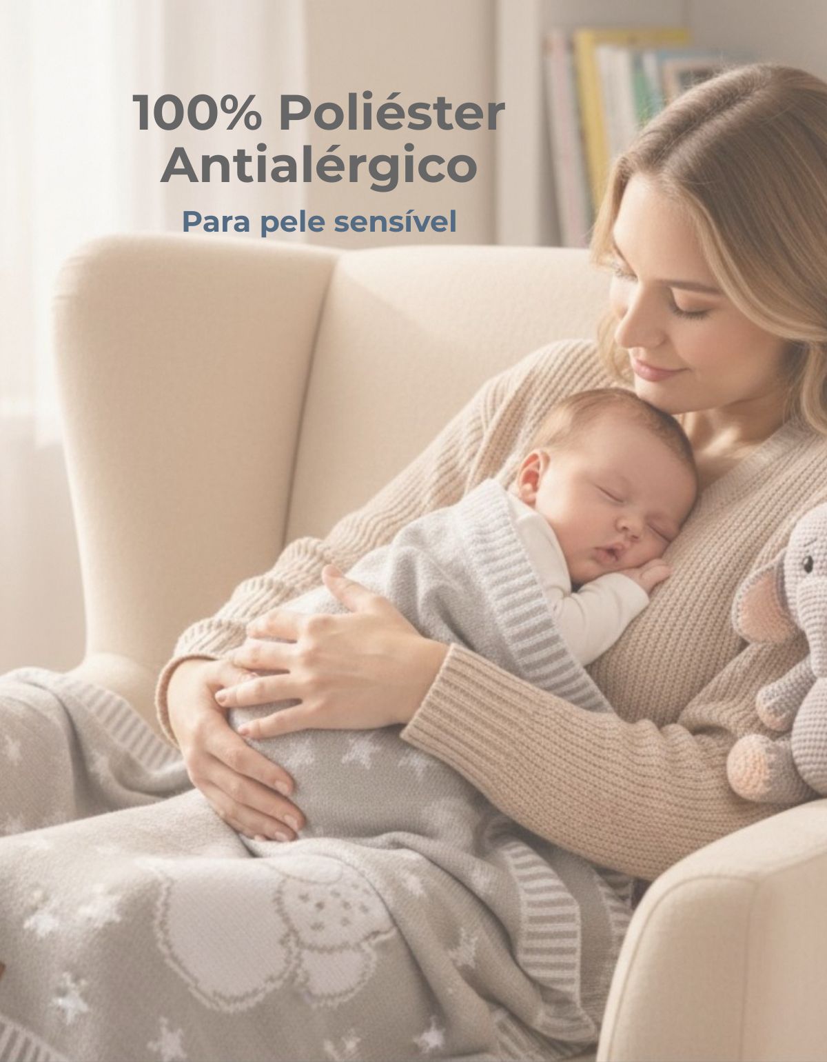 Manta Cobertor de Bebê Nana Neném Jacard