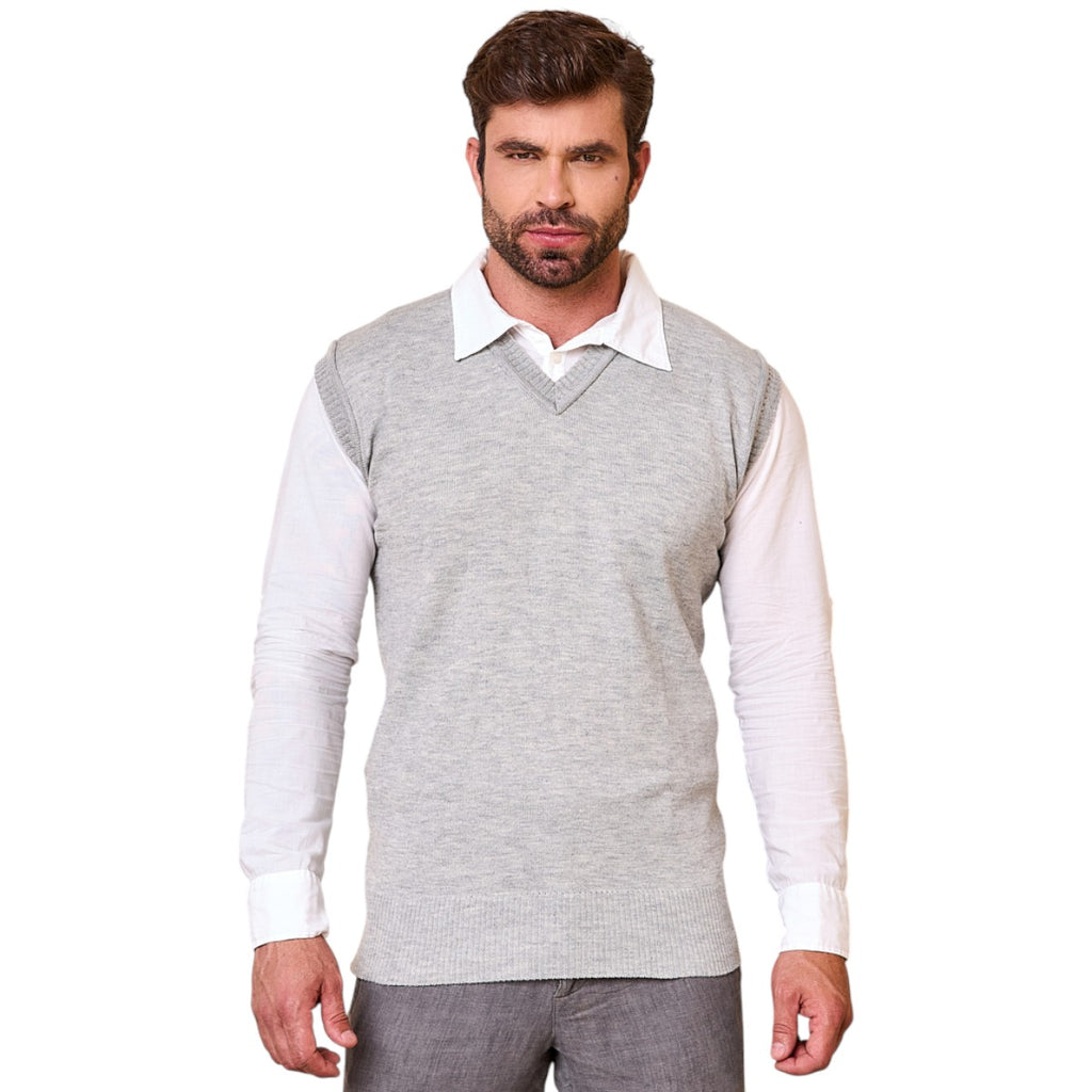 Colete Social Masculino Liso Gola V Clássico