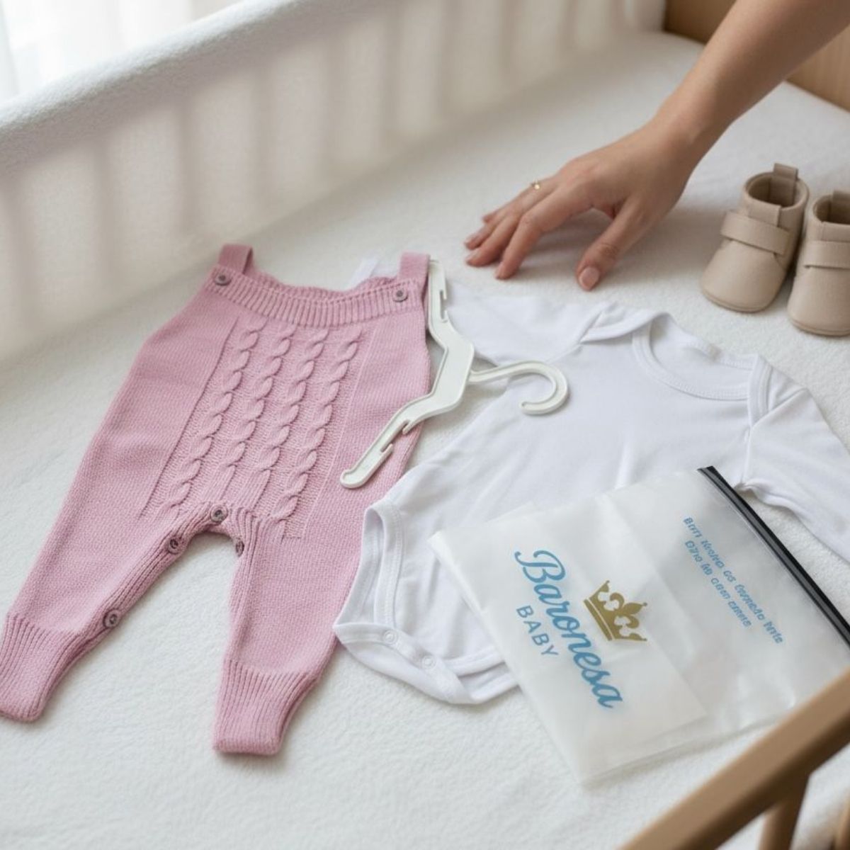 Kit Salopete Luxo com Body Bebe BA1010 + BA1076