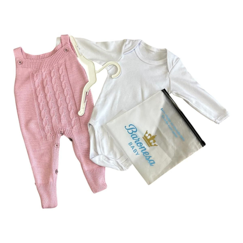 Kit Salopete Luxo com Body Bebe BA1010 + BA1076