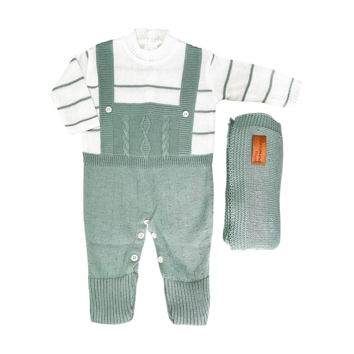 Kit Saida De Maternidade Menina e Menino Tricô Luxo