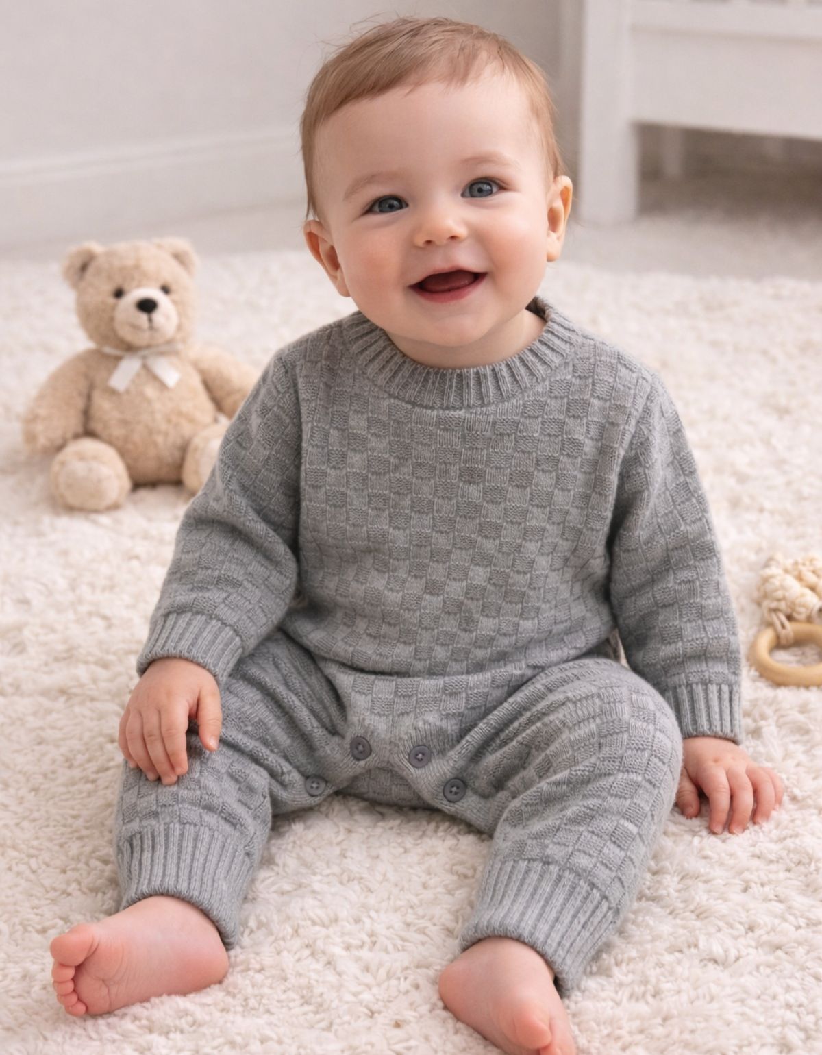 Macacão de Bebê Menina Menino Quentinho