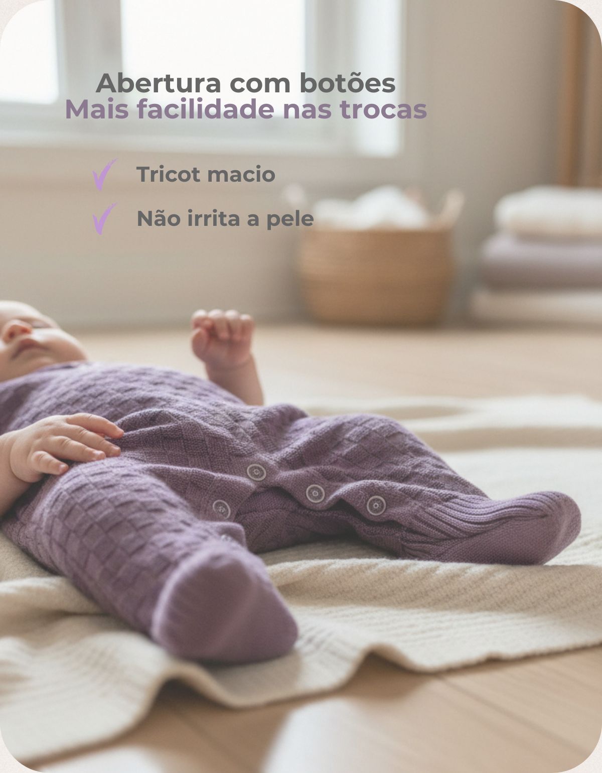 Macacão de Bebê Menina Menino Quentinho