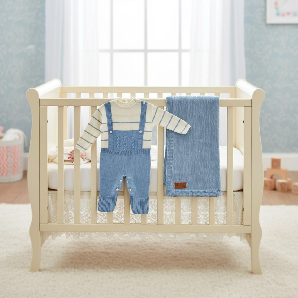 Kit Saida De Maternidade Menina e Menino Tricô Luxo