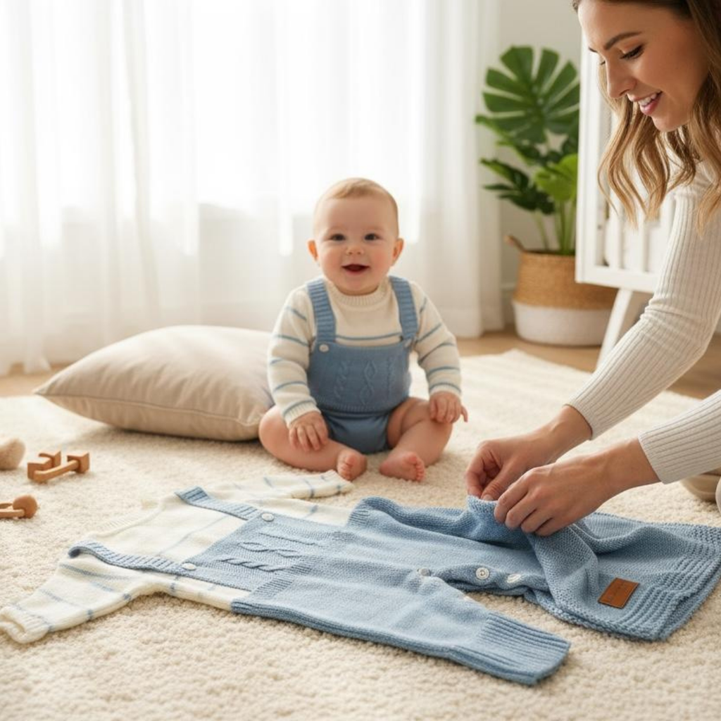 Kit Saida De Maternidade Menina e Menino Tricô Luxo