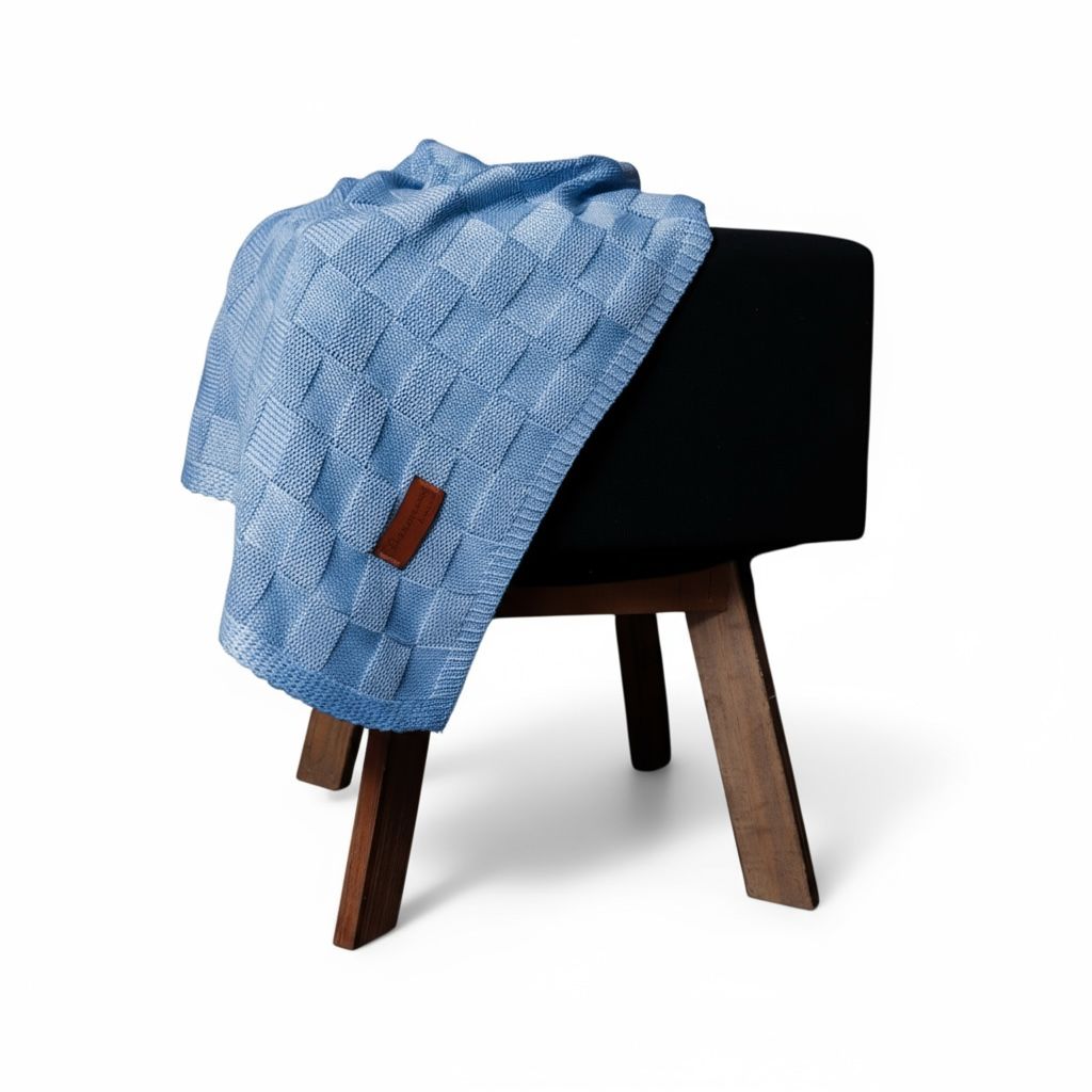 Coberta De Bebê Em Tricô Manta Super Quentinha