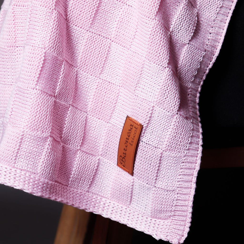 Manta de Tricot para Bebê Recem Nascido DA