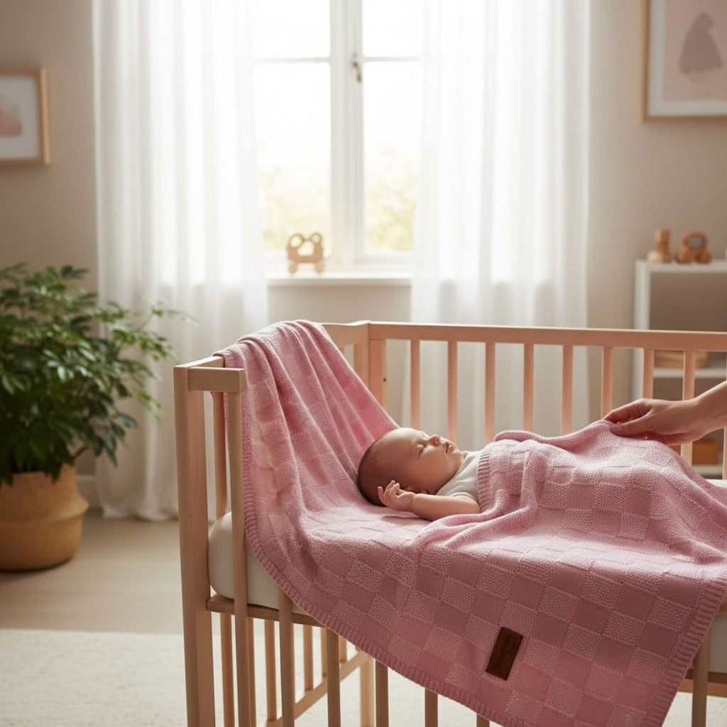 Coberta De Bebê Em Tricô Manta Super Quentinha