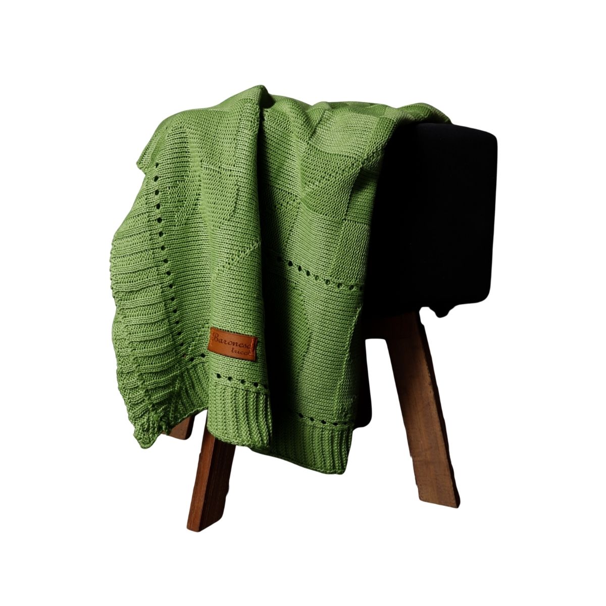 Mantinha de Tricô Bebê Conforto Bichinho