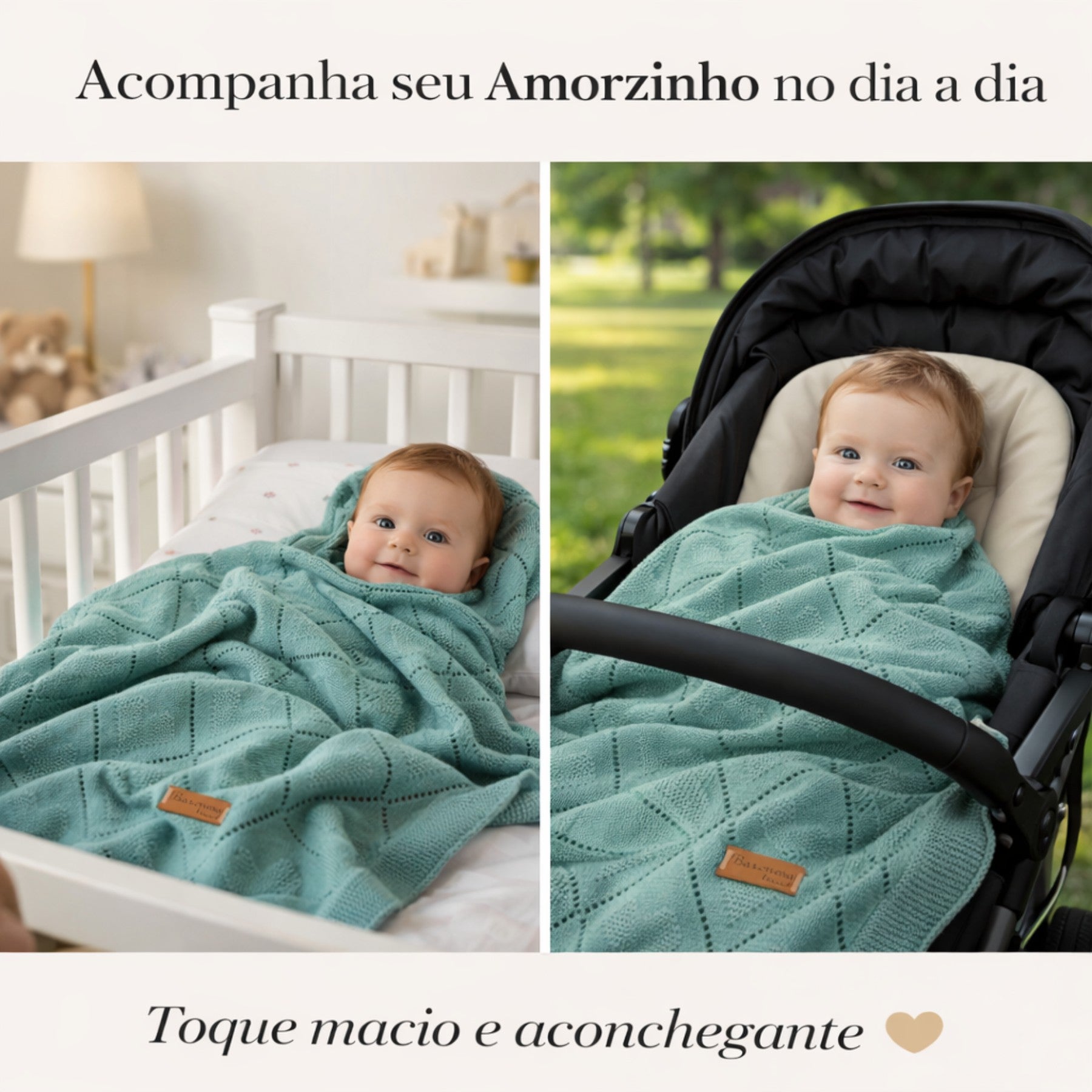 Mantinha de Bebe Coração