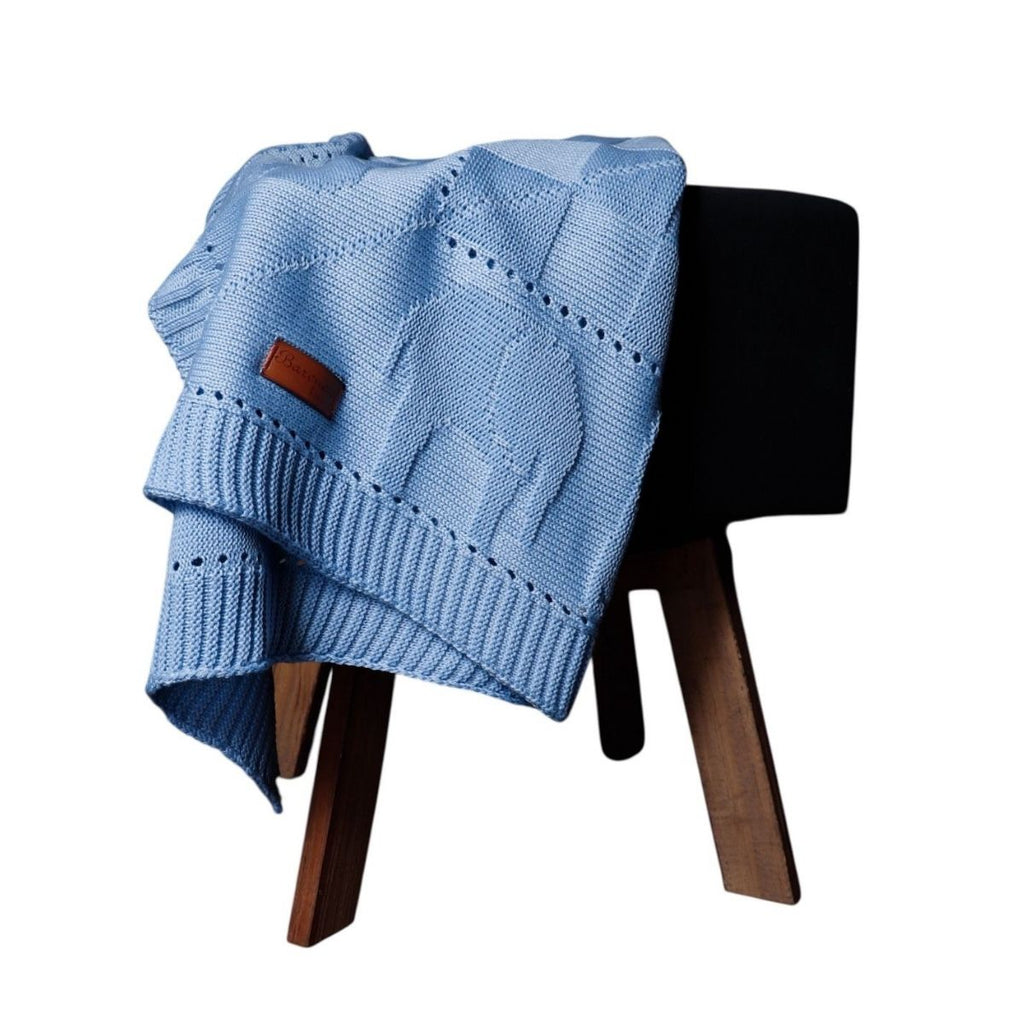 Mantinha de Tricô Bebê Conforto Bichinho