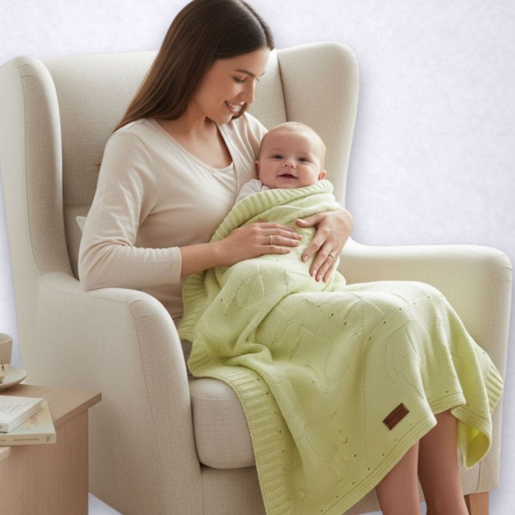 Mantinha de Tricô Bebê Conforto Bichinho