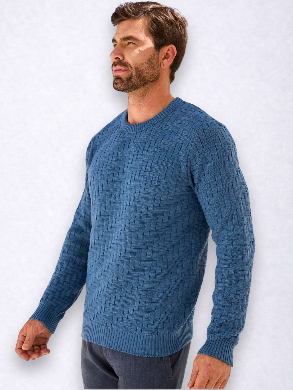 Suéter Masculino Tricot Texturizado Premium
