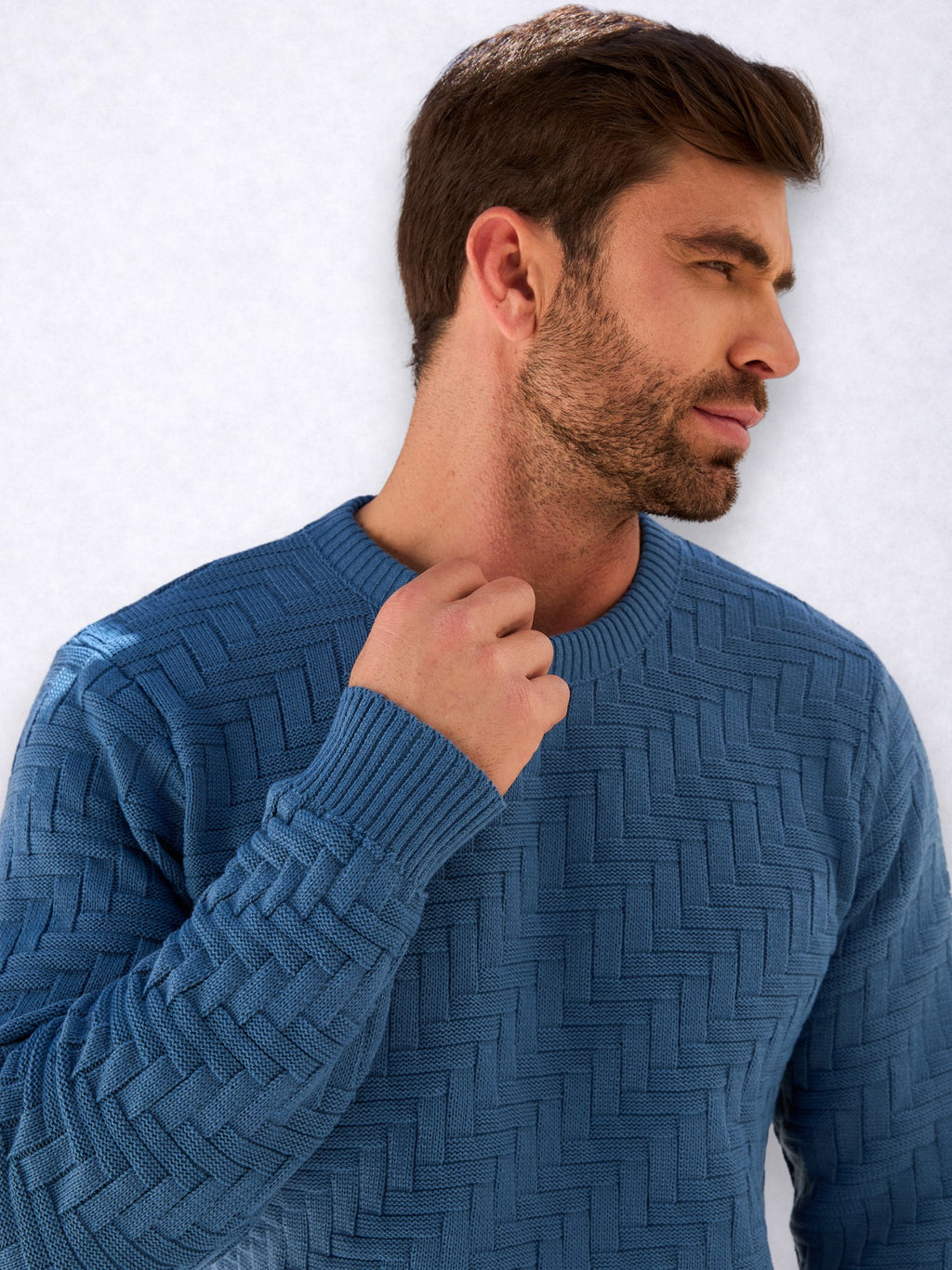 Suéter Masculino Tricot Texturizado Premium